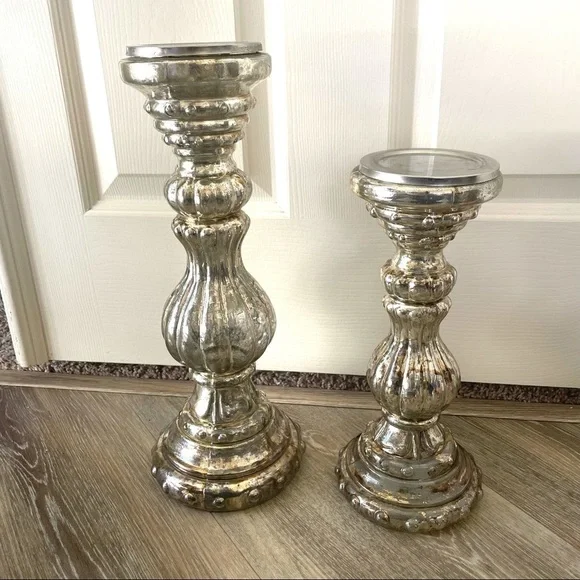 Two silver vintage style candlesticks - Picture 16 of 16